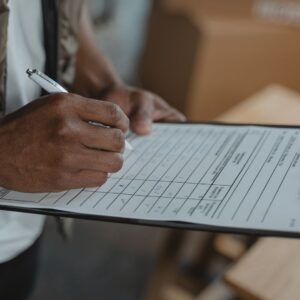 Builder holding checklist