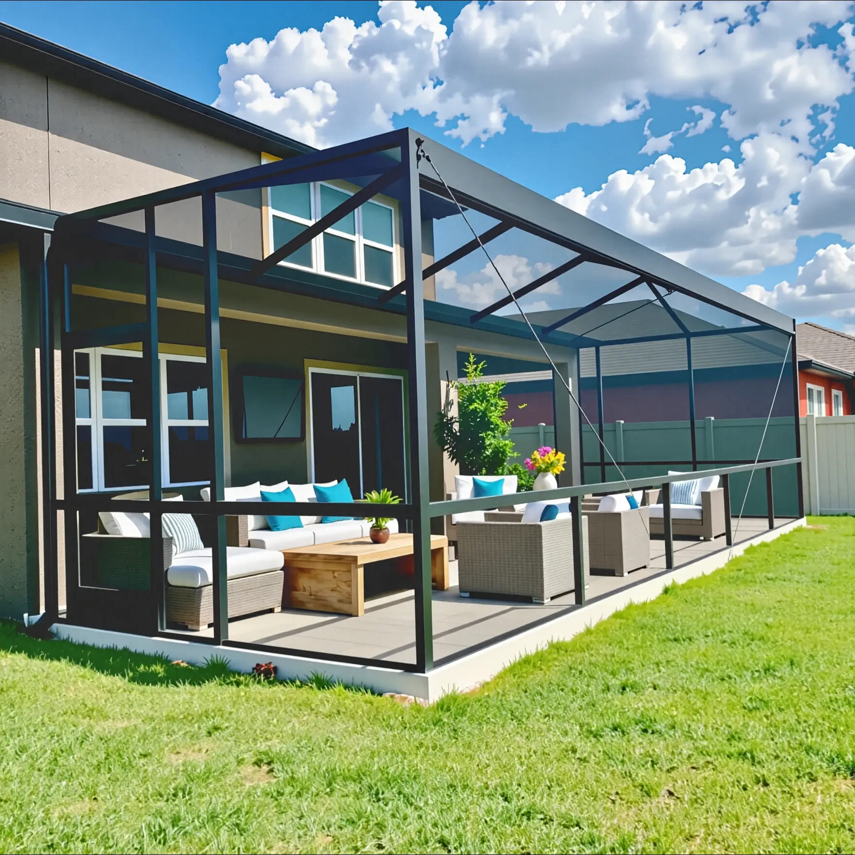 GRACO Bronze Screen Enclosure Furnished Screen Roof Lithia, FL