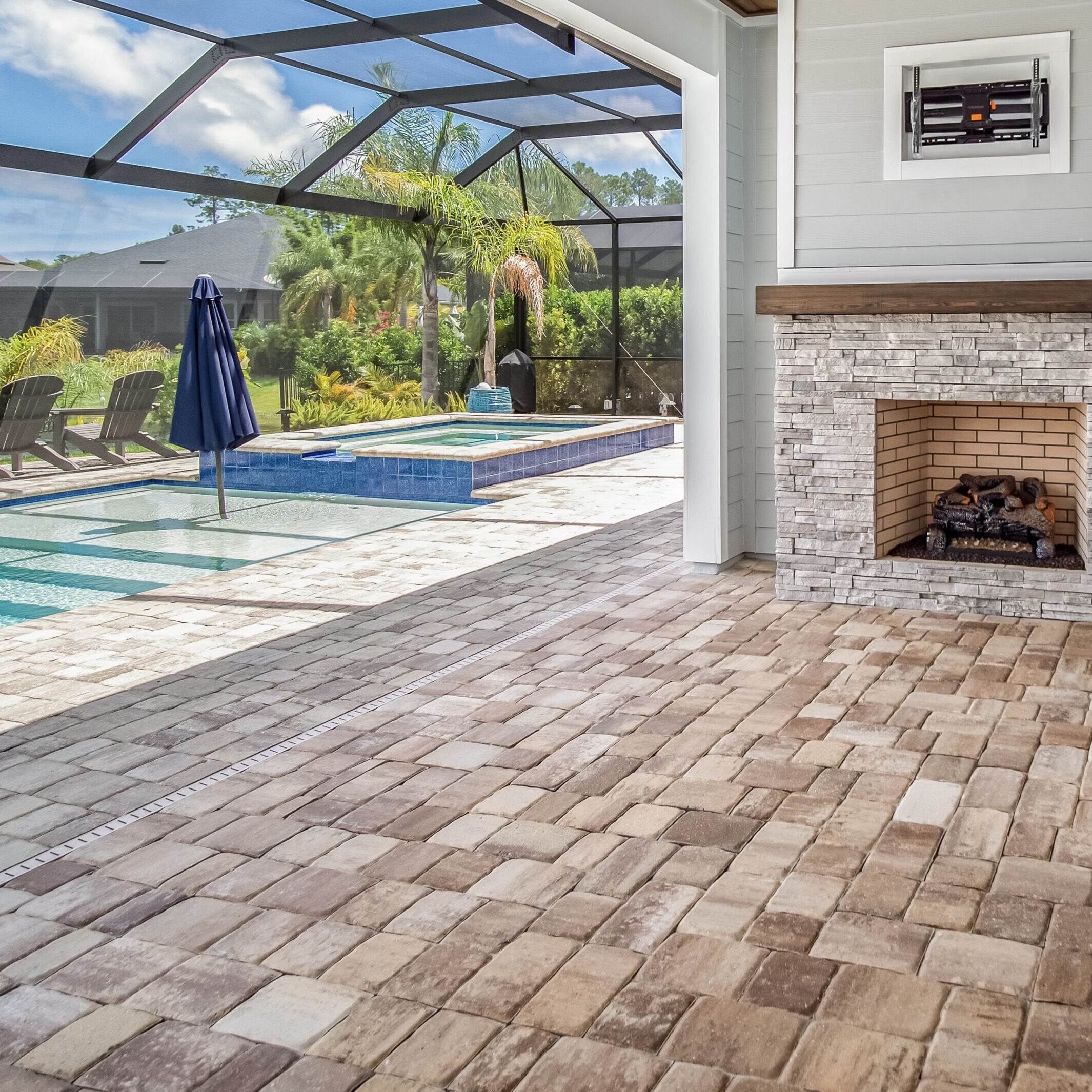 New beautiful luxury home exterior